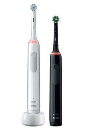 Зубная щетка Oral-B Pro Series 3 (насадки для щетки: 2шт, белый/черный)