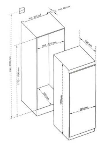 Встраиваемая морозильная камера Scandilux FNBI524E