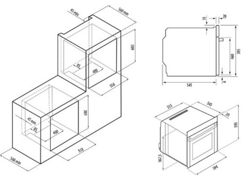 Встраиваемый духовой шкаф Krona Essenza 60 WH