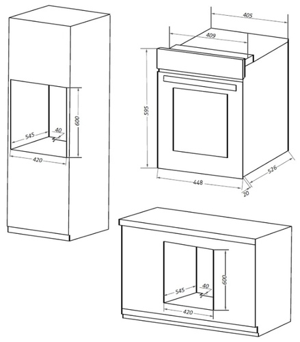 Встраиваемый духовой шкаф Maunfeld EOEM516W